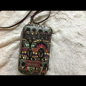 Sakroots crossbody wallet with Disney key chain